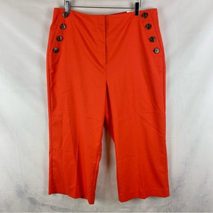 ANN TAYLOR FACTORY NWT Red Nautical Wide Leg Cropped Pants Sz‎ 14P